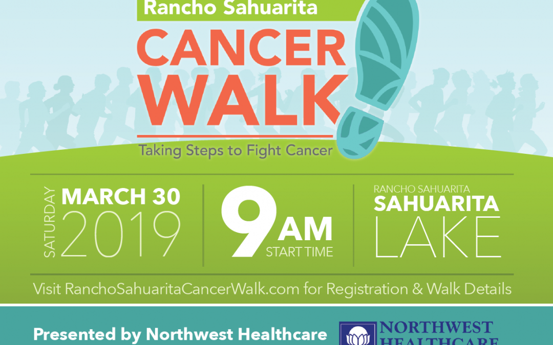 Rancho Sahuarita Cancer Walk Event this March: Register Today! - Graphic design