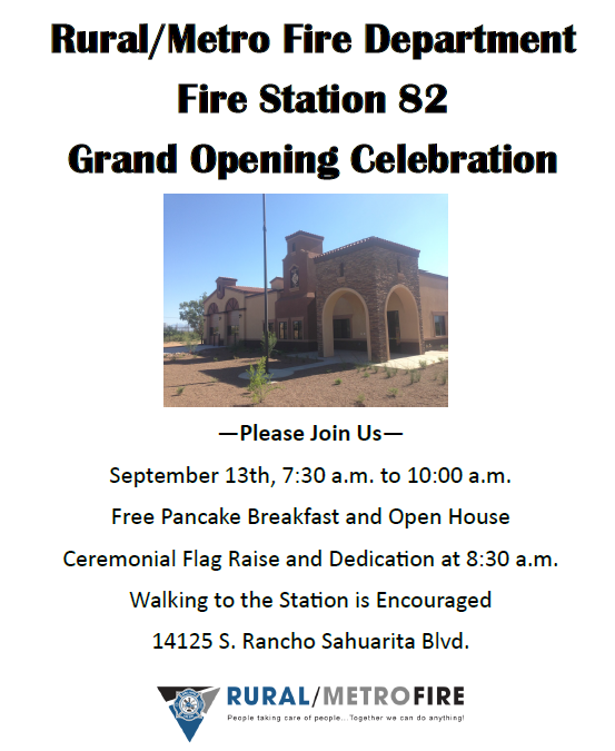 Rural/Metro Fire Station 82 to Hold Grand Opening