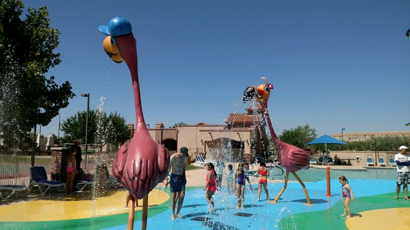 Rancho Sahuarita Opens New Flamingo Splash Pad - Water park