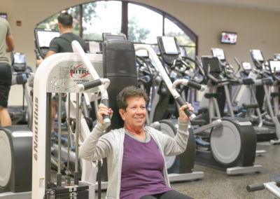 Older woman working out