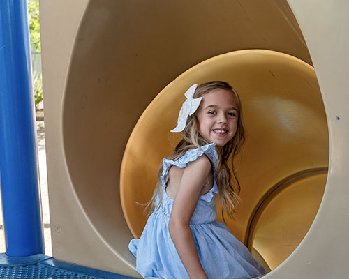 Girl on Slide